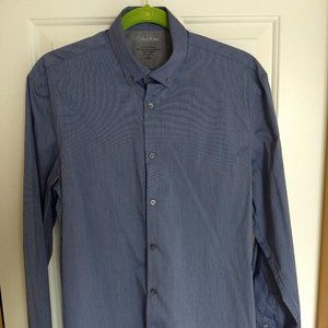NWOT Calvin Klein Blue Button Down Dress Shirt